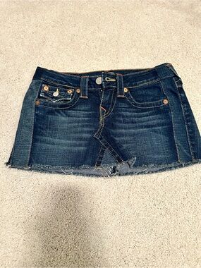 True religion denim skirt